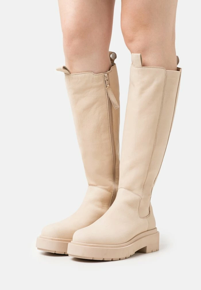 Zign LEATHER - Platform Boots - Beige 3 Zign LEATHER - Platform Boots - Beige