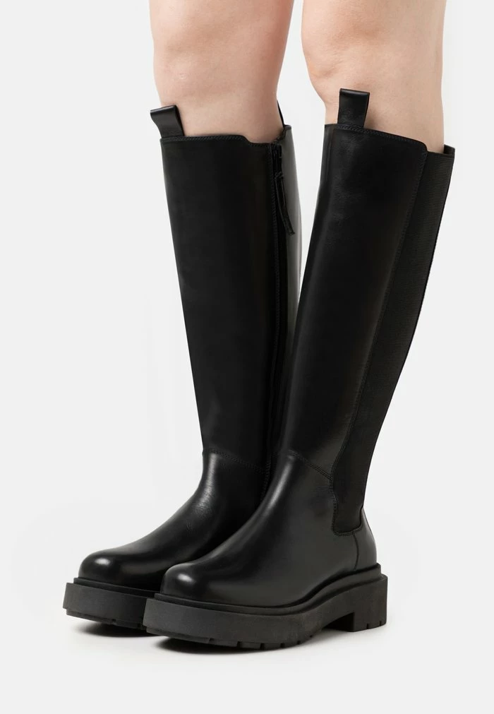 Zign LEATHER - Platform Boots - Black 3 Zign LEATHER - Platform Boots - Black
