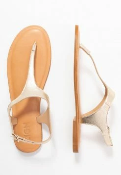 Zign LEATHER - T-bar Sandals - Gold -Zign 761bfe1cacaa43208ea2feda0e637401