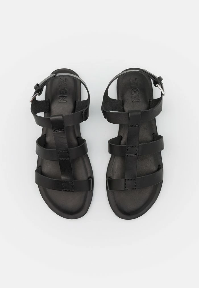 Zign LEATHER - Sandals - Black 8 Zign LEATHER - Sandals - Black - Image 6