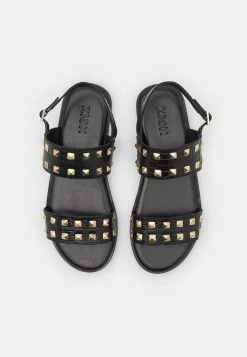 Zign LEATHER UNISEX - Sandals - Black -Zign 77ee374afe4942818f658abca8a5534f