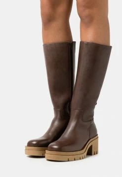 Zign LEATHER - Platform Boots - Brown