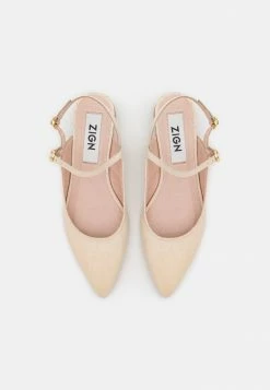 Zign LEATHER - Slingback Ballet Pumps - Off-white -Zign 80511fff723045238faf23311735feff