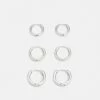 Zign 3 PACK - Earrings - Silver-coloured -Zign 83b0156ce5f543f39ba403b84dc9d735