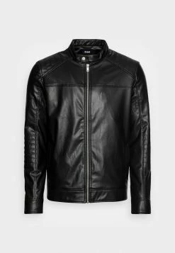 Zign Leather Jacket - Black -Zign 86f1cabe0cdf44c890ae859d53e3395e