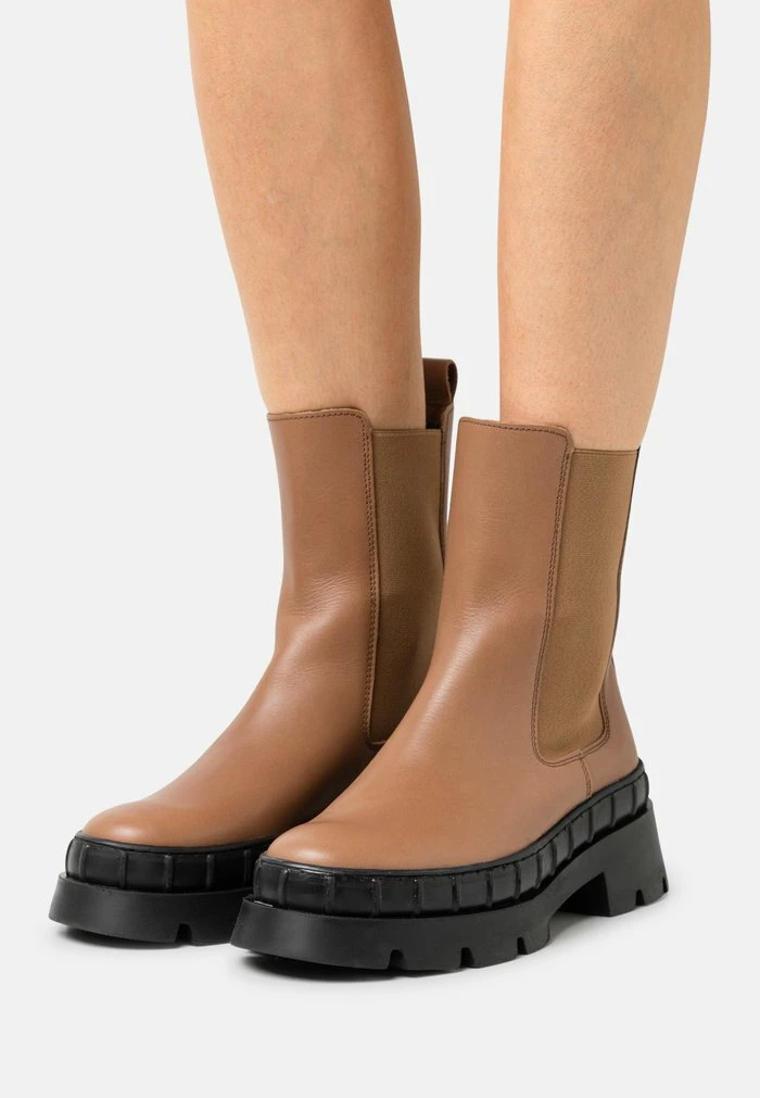 Zign LEATHER - Platform Ankle Boots - Camel 3 Zign LEATHER - Platform Ankle Boots - Camel