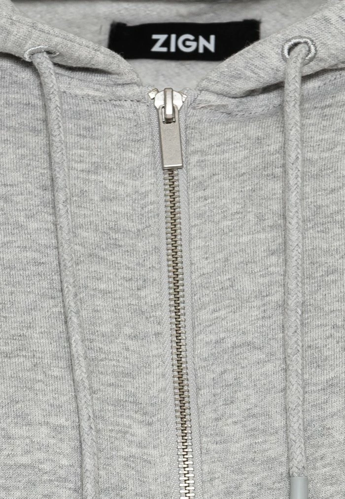 Zign Zip-up Sweatshirt - Mottled Light Grey 5 Zign Zip-up Sweatshirt - Mottled Light Grey - Image 3