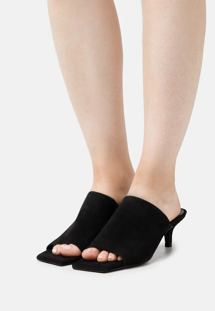 Zign LEATHER - Heeled Mules - Black 3 Zign LEATHER - Heeled Mules - Black