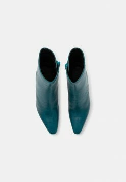 Zign High Heeled Ankle Boots - Blue -Zign 8d074068d14e499bac313e9ad832c211