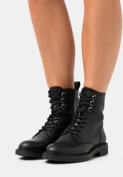 Zign LEATHER - Lace-up Ankle Boots - Black