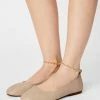 Zign Ankle Strap Ballet Pumps - Beige -Zign 8f8fbd09f27c4f75bf5dd1905cc1dc4e