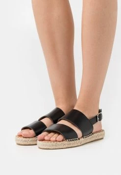 Zign LEATHER - Espadrilles - Black