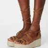 Zign Platform Sandals - Cognac -Zign 90c27c9063e34e48ac512c0b3fc42903