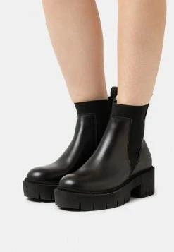 REDEZIGN LEATHER - Platform Ankle Boots - Black