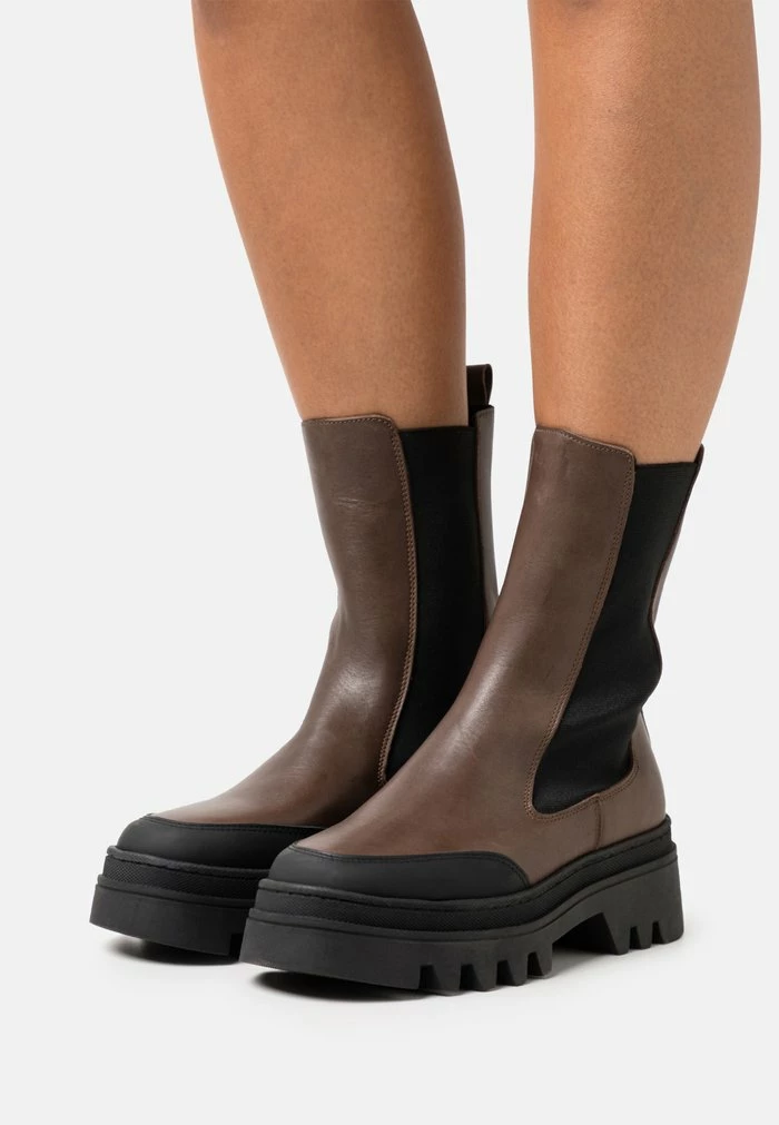 Zign LEATHER - Platform Ankle Boots - Brown 3 Zign LEATHER - Platform Ankle Boots - Brown