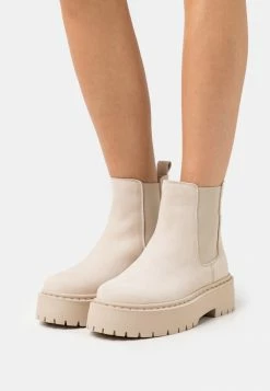 Zign LEATHER - Platform Ankle Boots - Beige