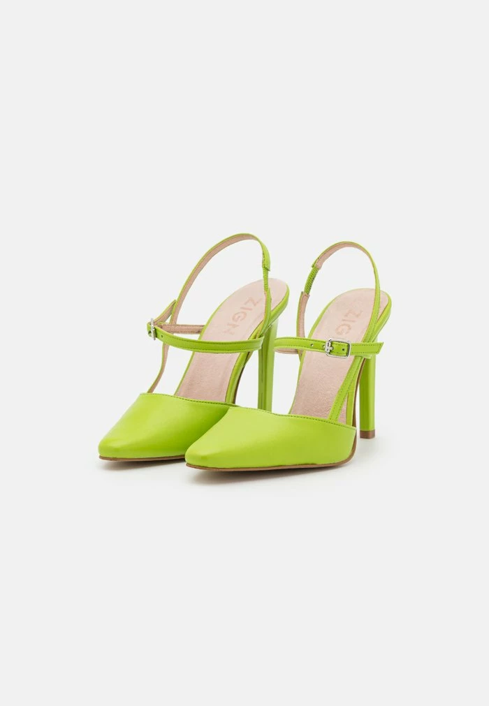 Zign LEATHER - High Heels - Green 5 Zign LEATHER - High Heels - Green - Image 3