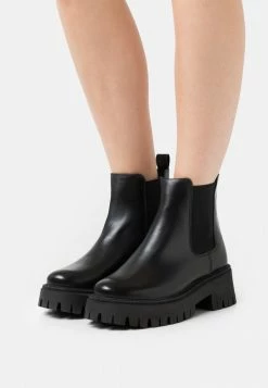 Zign LEATHER WINTER BOOTIES - Platform Ankle Boots - Black