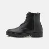 Zign LEATHER - Lace-up Ankle Boots - Black