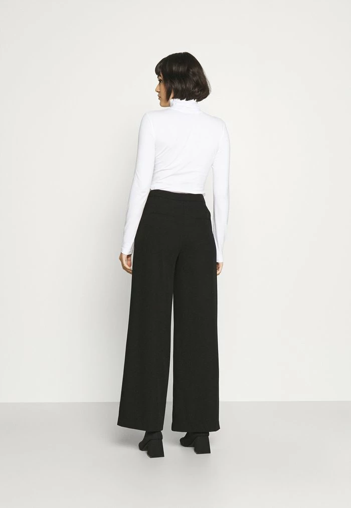 Zign Tailored Wide Leg Trouser With Pleats - Trousers - Black 5 Zign Tailored Wide Leg Trouser With Pleats - Trousers - Black - Image 3