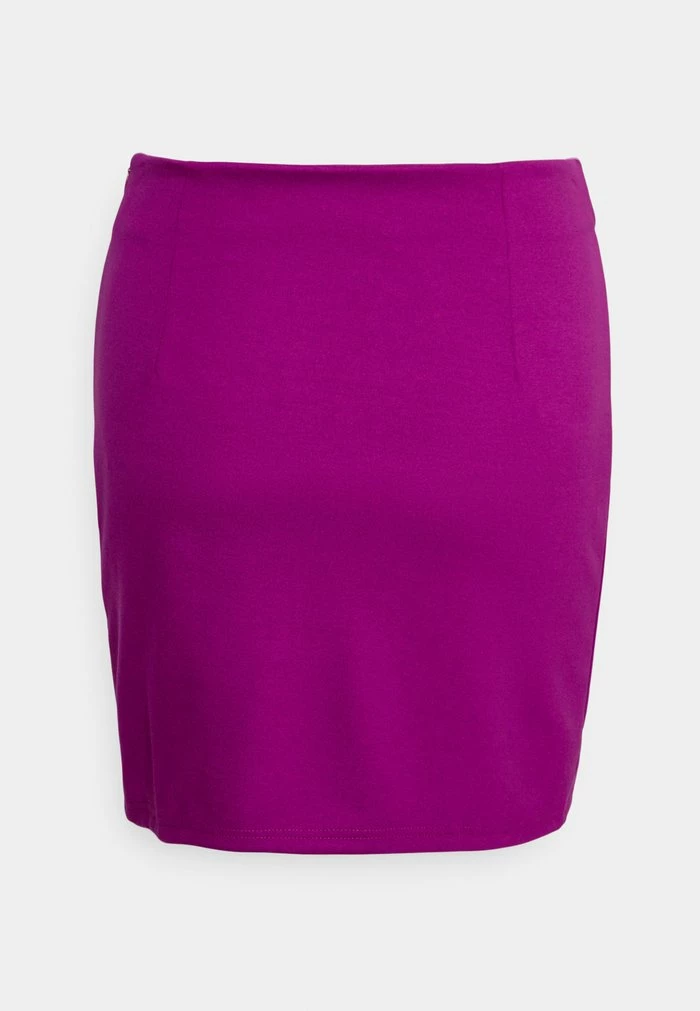 Zign Mini Bodycon Skirt With Rounded Cut Out - Mini Skirt - Purple 4 Zign Mini Bodycon Skirt With Rounded Cut Out - Mini Skirt - Purple - Image 2