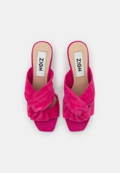 Zign LEATHER - Heeled Mules - Pink -Zign a974a10c71a64ec98d48bf55effe271b