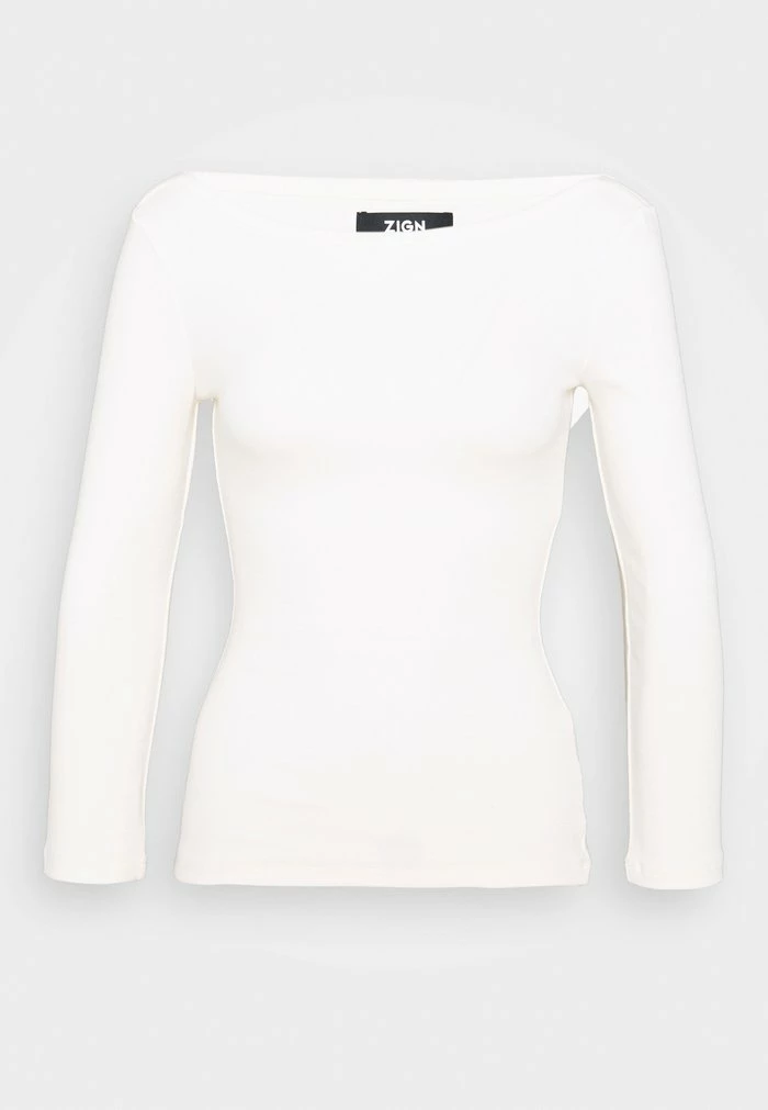 Zign PREMIUM 3/4 Sleeve - Long Sleeved Top - Off-white 7 Zign PREMIUM 3/4 Sleeve - Long Sleeved Top - Off-white - Image 5