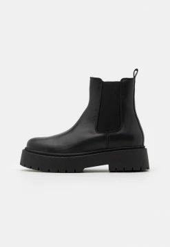 Zign LEATHER - Platform Ankle Boots - Black