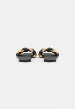 Zign LEATHER - Mules - Black/gold/beige -Zign b05c5a39edca472699c2d31ff58b1b9f