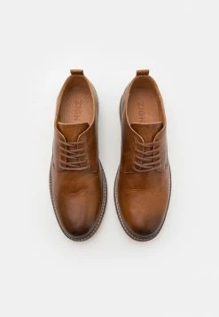Zign LEATHER UNISEX - Casual Lace-ups - Cognac -Zign b5211946c80548c1bf235be433b7aa4d
