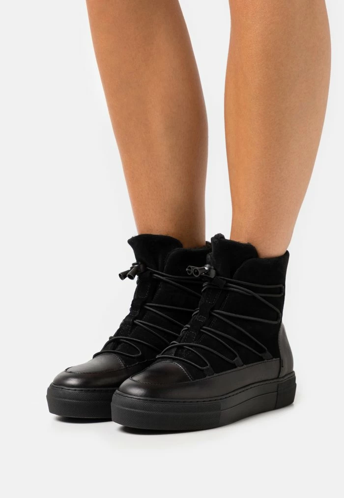 Zign Lace-up Ankle Boots - Black 3 Zign Lace-up Ankle Boots - Black