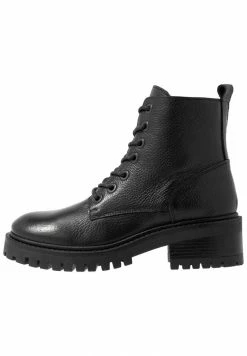Zign Lace-up Ankle Boots - Black -Zign b7cb29376f56406cafca8a10051cd1fc