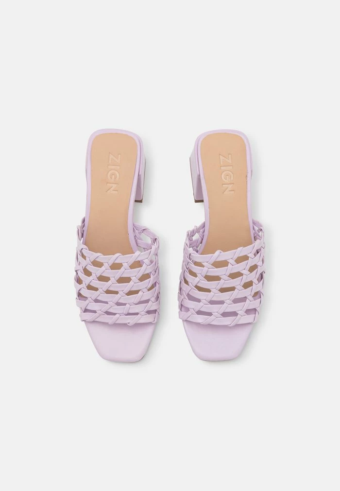 Zign LEATHER - Heeled Mules - Lilac 8 Zign LEATHER - Heeled Mules - Lilac - Image 6