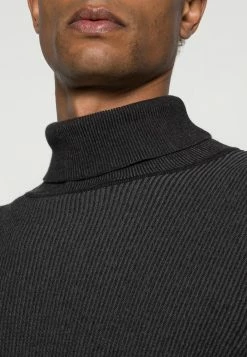 Zign TWO TONE JUMPER - Jumper - Mottled Dark Grey -Zign b996f7e4e53a4f8cbf1c8daf621d82c5