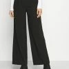 Zign Tailored Wide Leg Trouser With Pleats - Trousers - Black -Zign bc7be8225d1a4b9fbed8262d40b67a8a