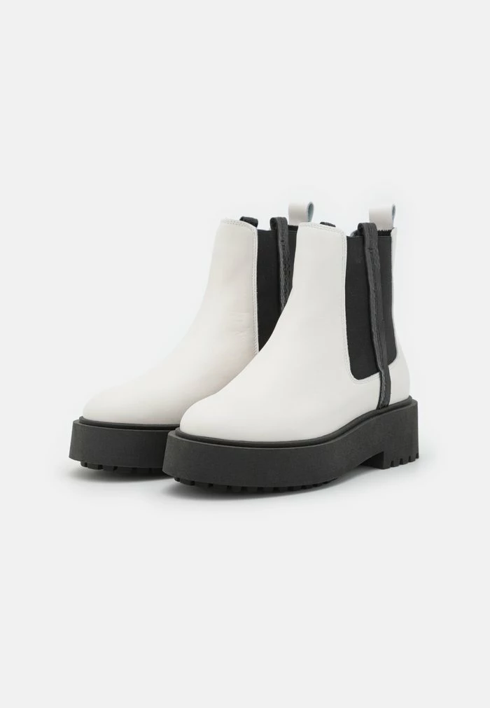 Zign LEATHER - Platform Ankle Boots - White 5 Zign LEATHER - Platform Ankle Boots - White - Image 3