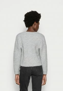 Zign WOOL BLEND JUMPER - Cardigan - Mottled Grey -Zign c5242a0d1e66457a8ca7193faeaad47d