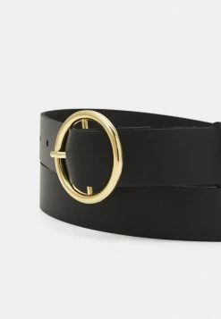 Zign LEATHER - Belt - Black/gold-coloured -Zign c8d830e9d8044f029339048fe25d2dc9