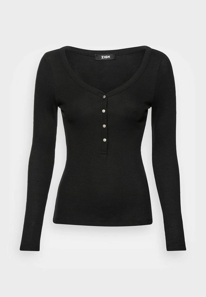 Zign Long Sleeved Top - Black 3 Zign Long Sleeved Top - Black