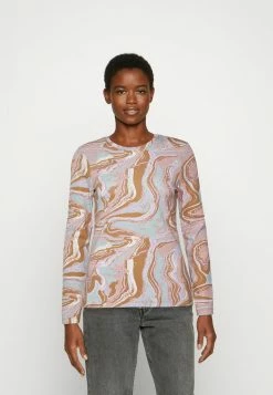 REDEZIGN MARBLE PRINT LONGSLEEVE - Long Sleeved Top - Light Brown