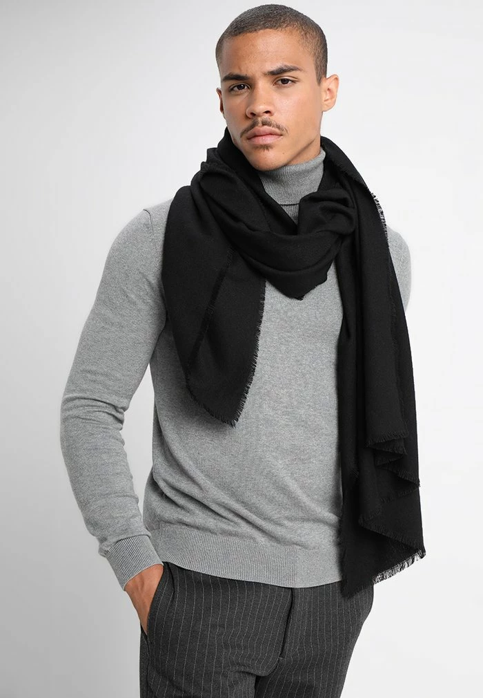 Zign UNISEX - Scarf - Black 3 Zign UNISEX - Scarf - Black