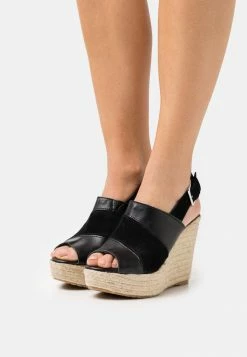 Zign LEATHER - Espadrilles - Black