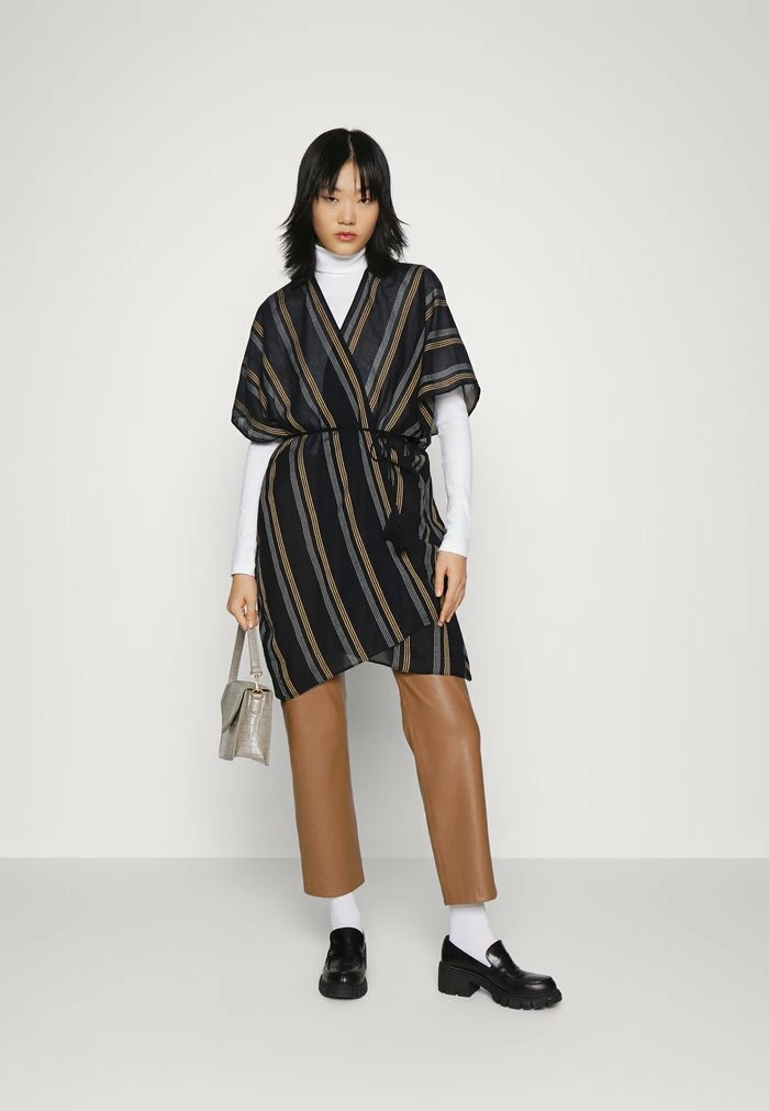 Zign SUMMER BEACH CAPE - Cardigan - Black/camel 4 Zign SUMMER BEACH CAPE - Cardigan - Black/camel - Image 2