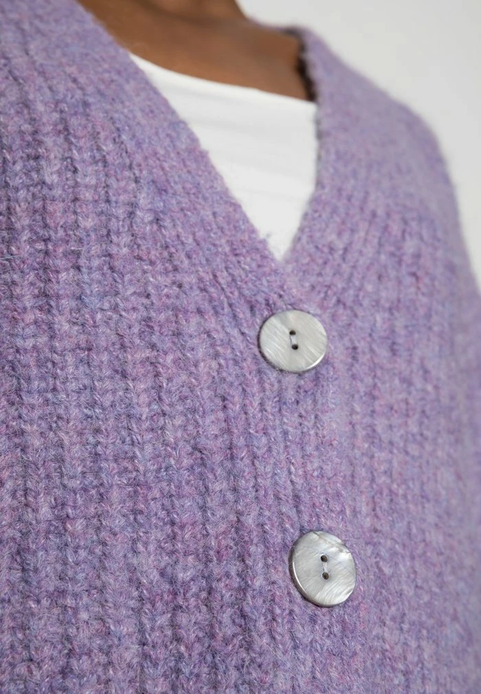 Zign WOOL BLEND JUMPER - Cardigan - Lilac 7 Zign WOOL BLEND JUMPER - Cardigan - Lilac - Image 5