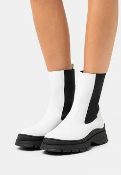 Zign LEATHER - Platform Ankle Boots - White