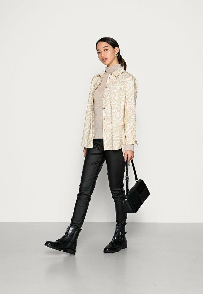 Zign TENCEL WOOL MIX - Long Sleeved Top - Light Brown 4 Zign TENCEL WOOL MIX - Long Sleeved Top - Light Brown - Image 2