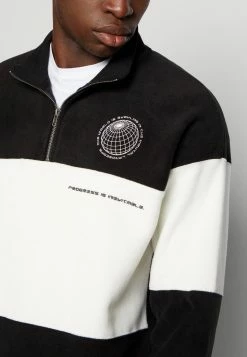 Zign ZIP UP - Fleece Jumper - Black/off-white -Zign e100dca792cb4c14a0d38eb12d9a61c8