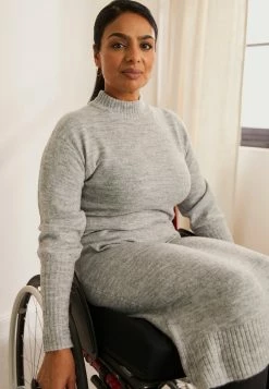 Zign Jumper Dress - Mottled Grey