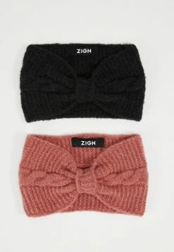 Zign 2 PACK - Ear Warmers - Rose/black