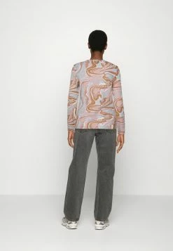 REDEZIGN MARBLE PRINT LONGSLEEVE - Long Sleeved Top - Light Brown -Zign e562d469f5a749068cd4d2ddcb10417c